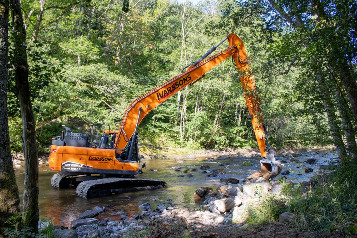 Återställningsarbete i Örekilsälven
Foto: Munkedals kommun/Erland Pålsson
