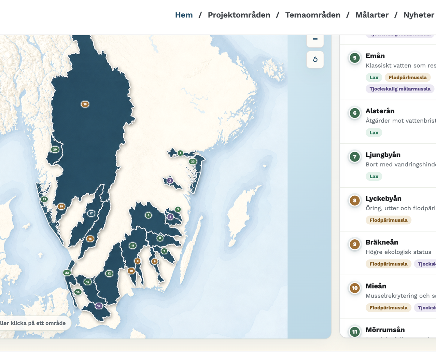 Den uppdaterade kartfunktionen underlättar sökningen.